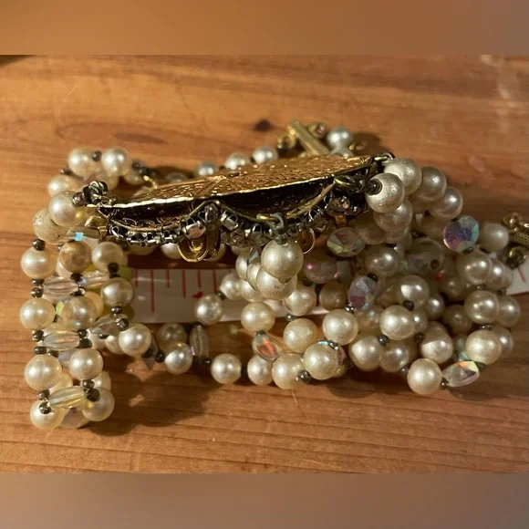 **SOLD on eBay** Original by Robert faux pearl and rhinestone necklace - Picture 7 of 8